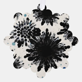 Monochrom-Garten: Schwarzweiß-Abstrakt Ornament Karte