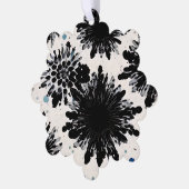 Monochrom-Garten: Schwarzweiß-Abstrakt Ornament Karte (Linke Ecke)