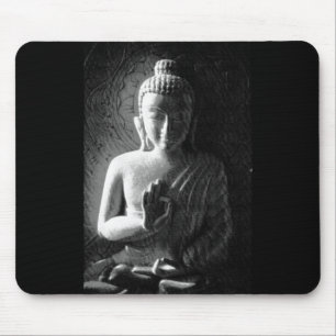 Monochrom geschnitzter Buddha Mousepad