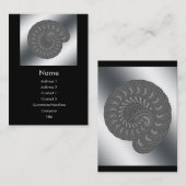 Monochrom-gewundene Grafik Visitenkarte (Vorne/Hinten)