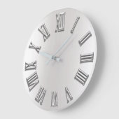 Monochrom Grau Metallic Grau Silber römische Numme Große Wanduhr (Winkel)