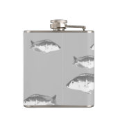 Monochrom-Graufisch Flachmann (Rückseite)