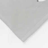 Monochrom-Graufisch Fleecedecke (Ecke)