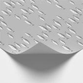 Monochrom-Graufisch Geschenkpapier (Ecke)
