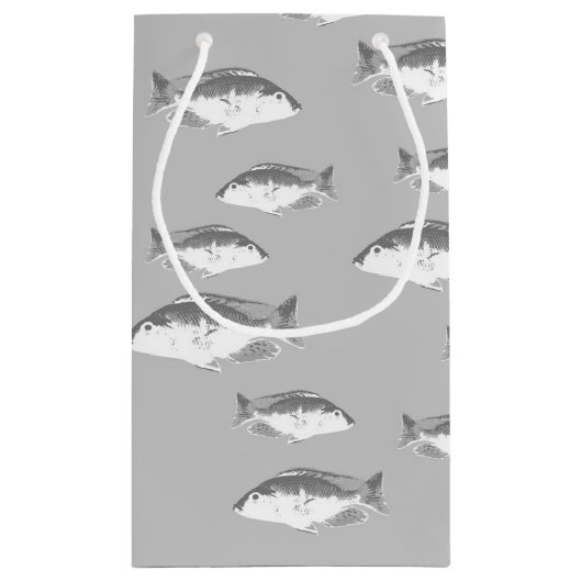 Monochrom-Graufisch Kleine Geschenktüte (Rückseite)