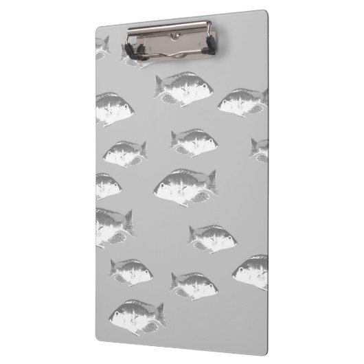 Monochrom-Graufisch Klemmbrett (Links)