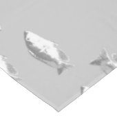 Monochrom-Graufisch Tischdecke (Schrägansicht)