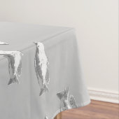 Monochrom-Graufisch Tischdecke (Beispiel)
