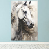 Monochrom | Große Wandmalerei Leinwanddruck (Insitu (Holzboden))