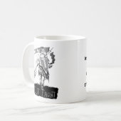 Monochrom HERAUS KONFRONTIEREN Kaffeetasse (Vorderseite Links)