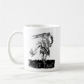 Monochrom HERAUS KONFRONTIEREN Kaffeetasse (Links)