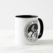 Monochrom-Kaffeemaschine für Wanderer Tasse (VorderseiteRechts)