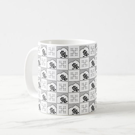 Monochrom Kaffeetasse (Vorderseite Links)