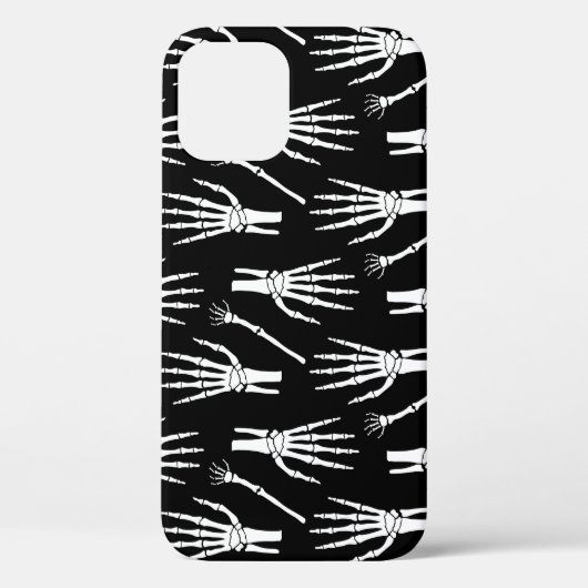 Monochrom-Knochen-Halloween-Muster Case-Mate iPhone Hülle (Rückseite)