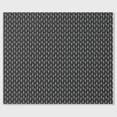 Monochrom-Knochen-Halloween-Muster Geschenkpapier (Flach)
