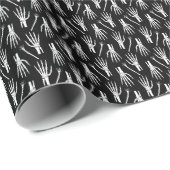Monochrom-Knochen-Halloween-Muster Geschenkpapier (Rolleneckpunkt)