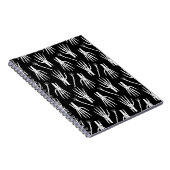 Monochrom-Knochen-Halloween-Muster Notizblock (Rechte Seite)