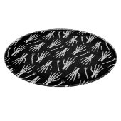 Monochrom-Knochen-Halloween-Muster Schneidebrett (Ecke)
