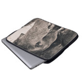 MONOCHROM-MAKRO-ELEFANT LAPTOPSCHUTZHÜLLE (Vorne Knopf)
