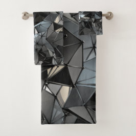 Monochrom ohne Grenzen: Badhandtuch Set