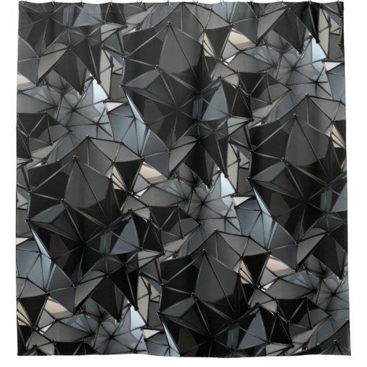 Monochrom ohne Grenzen: Duschvorhang (Vorderseite)