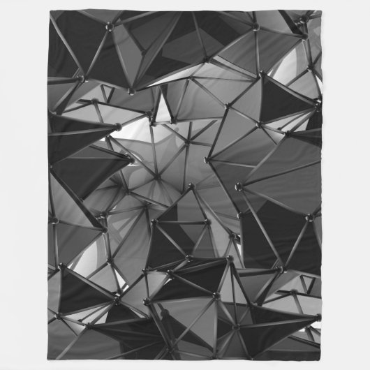 Monochrom ohne Grenzen: Fleecedecke (Vorderseite)