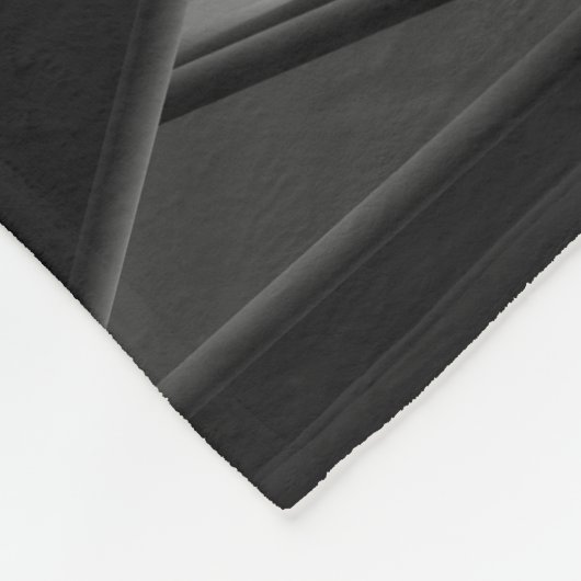 Monochrom ohne Grenzen: Fleecedecke (Ecke)