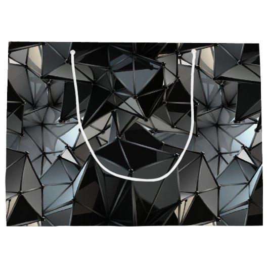 Monochrom ohne Grenzen: Große Geschenktüte (Rückseite)