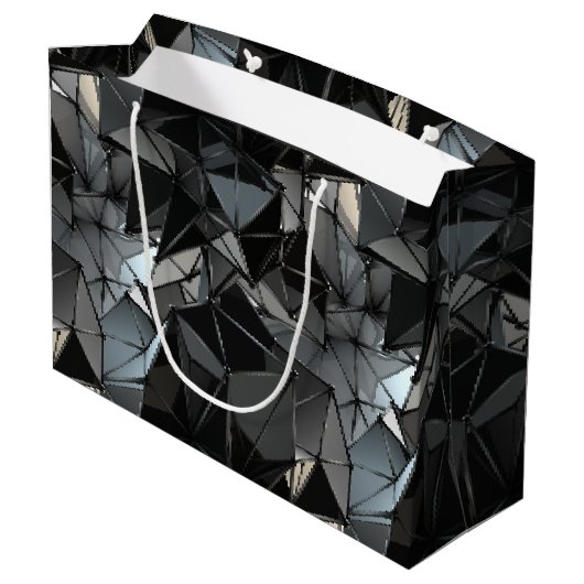 Monochrom ohne Grenzen: Große Geschenktüte (Rückseite Schrägansicht)