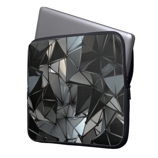 Monochrom ohne Grenzen: Laptopschutzhülle (Vorderseite Links)