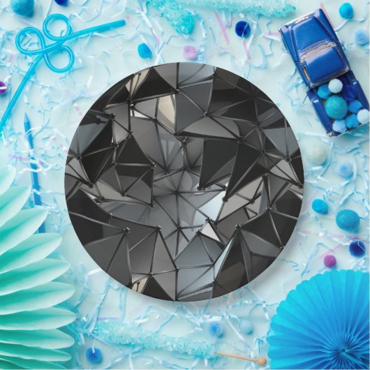 Monochrom ohne Grenzen: Pappteller (Party)