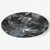 Monochrom ohne Grenzen: Pappteller (Schrägansicht)