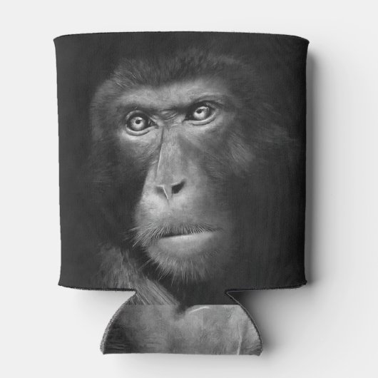 Monochrom-Ölaffe, künstlerische Abstraktion Dosenkühler (Rückseite)