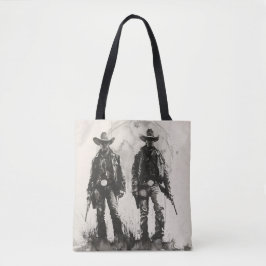 Monochrom-Paar von Cowboys Tasche