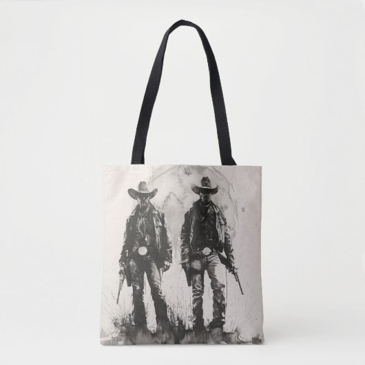 Monochrom-Paar von Cowboys Tasche (Vorderseite)