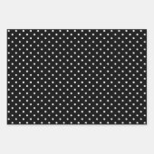 Monochrom Polka Dots Wrapping Paper Set Geschenkpapier Set (Vorderseite 2)