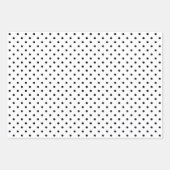 Monochrom Polka Dots Wrapping Paper Set Geschenkpapier Set (Vorderseite 3)