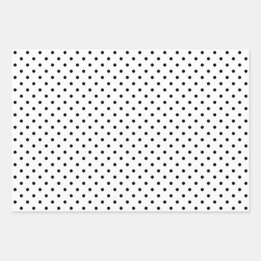 Monochrom Polka Dots Wrapping Paper Set Geschenkpapier Set (Vorderseite 3)