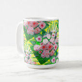 Monochrom, Rosen, Dianthus caryophyllus, Gerb Kaffeetasse (Vorderseite Links)