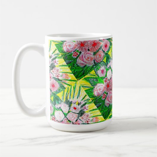Monochrom, Rosen, Dianthus caryophyllus, Gerb Kaffeetasse (Links)