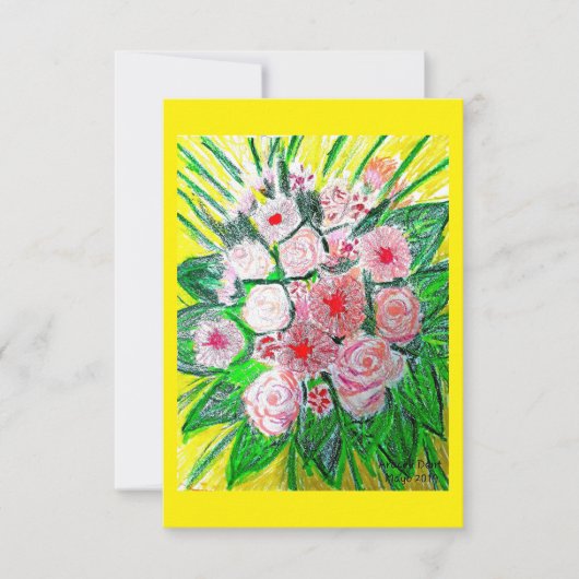 Monochrom, Rosen, Dianthus caryophyllus, Gerb Karte (Vorderseite)