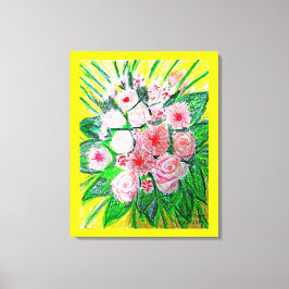 Monochrom, Rosen, Dianthus caryophyllus, Gerb Leinwanddruck