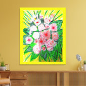 Monochrom, Rosen, Dianthus caryophyllus, Gerb Leinwanddruck (Insitu (Wohnzimmer))