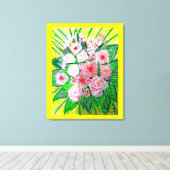 Monochrom, Rosen, Dianthus caryophyllus, Gerb Leinwanddruck (Insitu (Holzboden))
