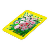 Monochrom, Rosen, Dianthus caryophyllus, Gerb Magnet (Linke Seite)
