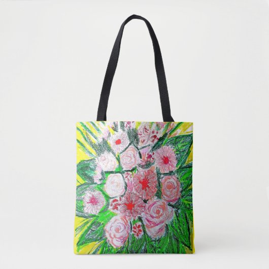 Monochrom, Rosen, Dianthus caryophyllus, Gerb Tasche (Vorderseite)