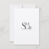 Monochrom - Save the Date Einladung (Rückseite)