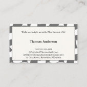 Monochrom, Schüttelmuster in Grau, Architekt Visitenkarte (Rückseite)