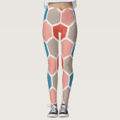 Monochrom-Sechseck Leggings (Vorderseite)