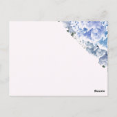 Monochrom-Sitzplatzkarte Postkarte (Rückseite)